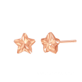 Forever Star Real 18k Yellow Gold Heart Earring